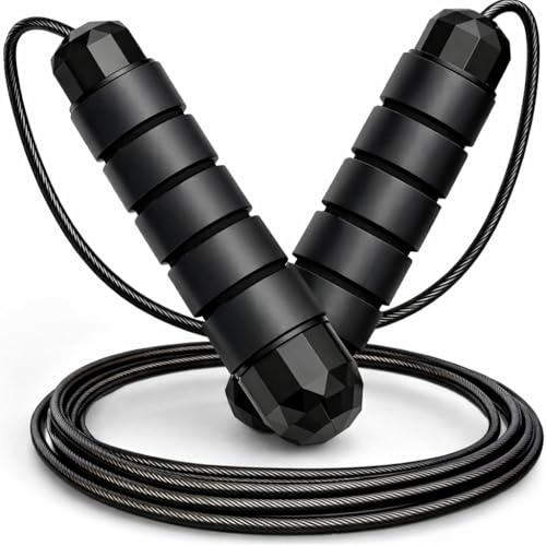 Skipping Rope - Jumping Rope Adjustable For Men Women Kids - Jump Rope For Exercise Fat burning Workout Home Indoor Gym Personal Training Rope