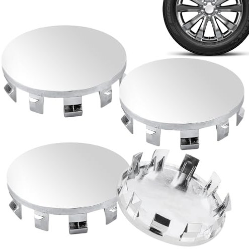 Nabendeckel Radnabenkappen Außendurchmesser 56mm Silber Nabenkappen Universal Radnabenabdeckung ABS Felgendeckel Für Radnaben Auto Zubehör Radnaben 4Stk