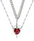 BnMvF Heart and Sword Couple Necklace - Split Matching Jewelry for Women/Men, Stainless Steel Love Gift for Her/Him (Red,Silvery/Silvery)