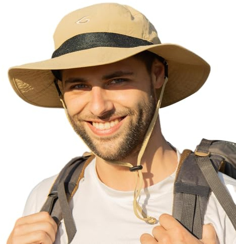 TOP-EX Sonnenhut Herren UV Schutz, Unisex Wasserdicht mit breiter Krempe | UVCoolix™, für Wandern Angeln Laufen, individuell verstellbare Passform, atmungsaktiver komfortabel, platzsparend verstaubar