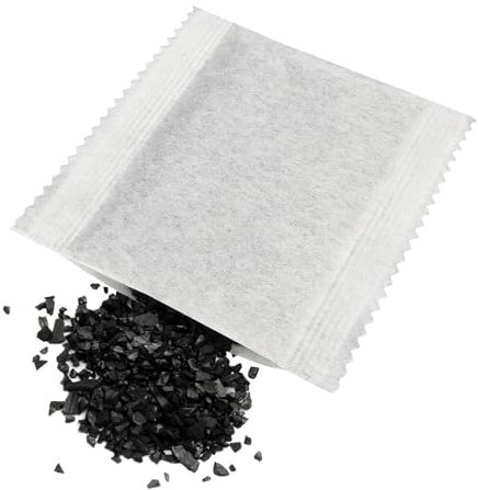 20PCS Activated Charcoal Carbon Filter Sachets 8 * 6.5cm Replacement Water Filter Cartridges Water Distiller Bamboo Air Purifying Bag for Home Pure Water Remove Compound