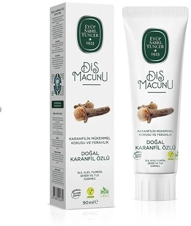 Dentifrice à l'extrait naturel, SLS, SLES, fluor, sucre, sel et gluten (3 pièces, clou de girofle de cannelle)