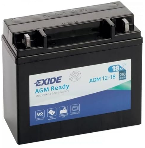 Batteria Moto Exide AGM 12-18 - 12V 18Ah | Senza Manutenzione | Tecnologia AGM