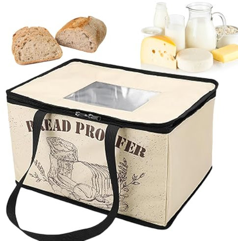 Foldable Pizza Dough Proofing Box - Sourdough Baking Supplies, 0-12 H Adjustable Timer & 50-113°F Thermostat Control, for Artisan Bread, Cheese Aging, and Dough Rising