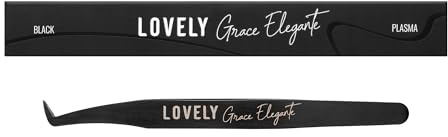 LOVELY Grace Elegante Wimpernpinzette für Wimpernverlängerung L-Typ, Mini Boot Edelstahl Volumenpinzette für Mega Volumen 1D-20D - für feine Arbeiten an inneren Augenwinkeln & exakte Fächertechnik