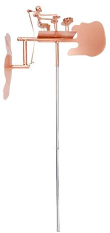 SENECESLI Windmill, Drummer Windmill Wide Application for Garden Decor (Rose Gold)