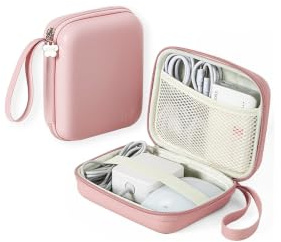 Linpr Universal Kabeltasche für Elektronik Zubehör, Rosa, L | Tragbar, Wasserdicht, Organizer Tasche, Reise-Kabelorganizer, Für MacBook-Netzadapter, Für Ladekabel, USB-Stick, Powerbank