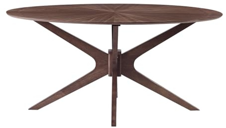 Miliboo Esstisch, oval, Walnuss, Länge 160 cm, Dielli