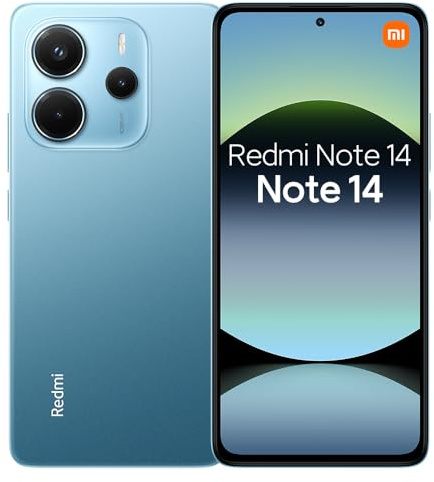 XIAOMI Redmi Note 14 4G 6Go + 128Go Smartphone 6.67 Pouces AMOLED 120Hz Bleu (sans Charge)
