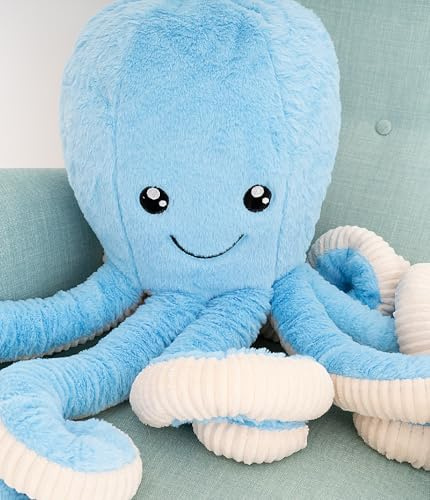 EKSPAND.PL Plüschtier Oktopus, Größe: 60 cm, Farbe: blau