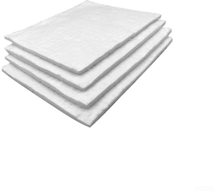 10 Pcs Ceramic Wool for Tabletop Firepit Bowl, 6x8 Inches Heat-Resistant Insulation Pad to Extend Burn Time, Compatible with Outdoor Patio Fire Pits