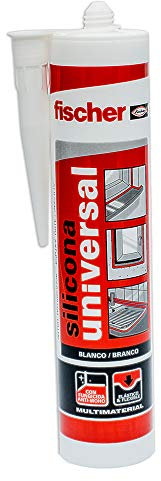 fischer – Silicona Universal Gris (tubo de 300 ml) multifunción, adherencia en multitud de materiales de construcción, para juntas que están en contacto frecuente con el agua