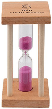 Minuteur sablier en bois - Multicolore - Pour la maison et l’école 3min rose