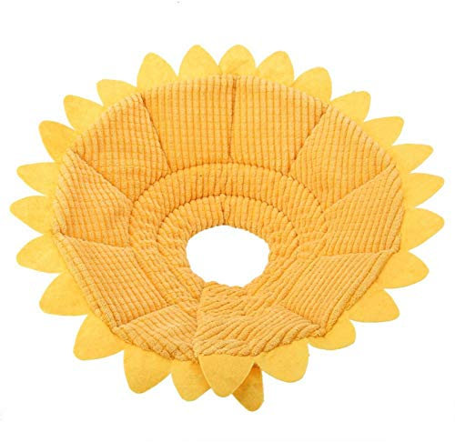 Schutzkragen Halskrause Pet Recovery E Collar Baumwolle Sunflower Collar Neck Cone Kegelkragen Pet Protective Collar für Hund und Katze