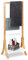 Relaxdays Handtuchhalter Bambus, mit Ablage & 3 Handtuchstangen, freistehender Handtuchständer, 103x41x28cm, Natur/weiß