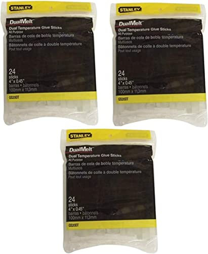 Stanley 1-GS20DT Dual Temp Glue Stick, 100mm, 4, Pack of 6