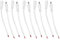 Hilitand 5 paires 5.5x2.1mm Mâle Femelle DC Prise de Courant Jack Connecteur Jack Fil Noir et Blanc Connecteur Jack(White)