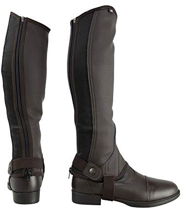 Y-H Hyland Chaps aus synthetischem Leder, Größe S, Braun