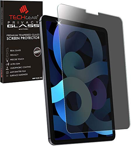 TECHGEAR Protection Écran Anti Espion pour iPad Air 5 / Air 4 (2022 5eme / 2020 4eme Génération) [PRIVACY] [Anti Spy] Protecteur Écran Verre de Confidentialité en Verre Trempé iPad Air 10.9 pouces