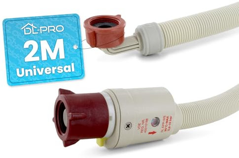 DL-pro Zulaufschlauch 2m universal Aquastopschlauch Wasserschlauch Aquastop Schlauch Wasserzulaufschlauch für Waschmaschine Spülmaschine Geschirrspüler