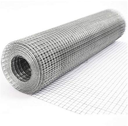 Bowose Welded Mesh Wire, Fence, 15M Galvanised Steel Garden Netting, 1”x1 hole Livestock Fencing Roll for Chickens, Rabbits, Dogs, Window Guards Vegetable Protection for Indoor or Outdoor (3 x 49FT)