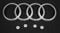 Audi 4H0103940 Motorabdeckung Schriftzug Emblem Logo Ringe *** Länge: 16,5 cm ***