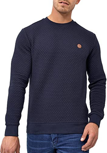 Indicode Herren Dash Pullover mit Rundhals-Ausschnitt | Herrenpulli Strickpullover Männer Navy, XXL