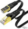 KASIMO Ethernet Cable 10M Black, Cat 7 Gigabit Lan Network Cable RJ45 High-Speed Flat Ethernet Cable 10Gbps 600Mhz/s STP Compatible with PC,Game Console,PS4, PS5,Switch,Modem,Smart TV,Patch Panel