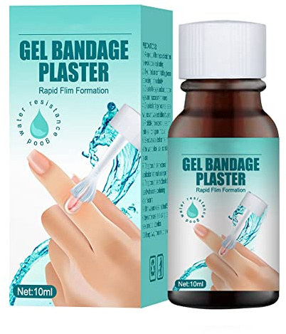 Katutude 10 Ml Flüssig Verband, Wasserfester Hautkleber Flüssigkeitsband Hautflüssiger Gips mit Pinsel für Wunden Kratzer Kleinere Schnitte Erwachsene Kinder (2 Stück)