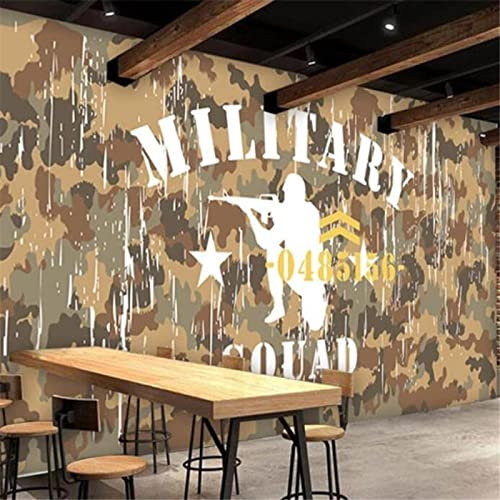 YABAOST Selbstklebendes Wandbild 400X280Cm 3D Wandtattoo Wandsticker Schlafzimmer Militär Graffiti Briefe Wanddeko Wandaufkleber Wohnzimmer Tapete Wasserdichtes Pvc Wandbild Hintergrund
