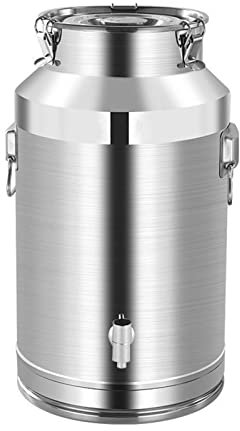 Edelstahl 304 Milchtransporteimer Bauernhof-Milchkanne Weineimer Flasche Teedose Wasserkrug Tragefass Mit Versiegeltem Deckel Flüssige Lagerung,3L