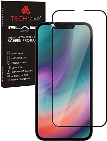 TECHGEAR 3D GLASS Edition for iPhone 14 [FULL Screen Adhesion] & [Full Coverage] Tempered Glass Screen Protector Guard Cover Compatible with iPhone 14 6.1
