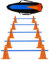 SPORTIKEL24 5 x Parcours-Hürde – Kegel-Hindernis für Agility Training – Steckhürden für Hund, Sport, Pferd & Kind – 5er-Set (orange/blau)