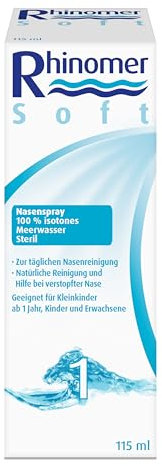 Rhinomer Soft, sterile und isotone Nasenspülung zur Reinigung und Befeuchtung der Nasenschleimhaut, 115 ml