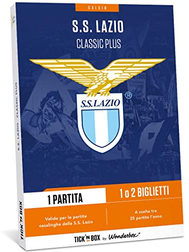 Tick&Box - Cofanetto Regalo - SS Lazio Classic Plus - 1 Partita - 1 o 2 Biglietti