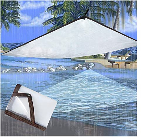 Multi-Purpose Clear Tarpaulin, Windproof awning and Waterproof Transparent Tarps Sheet, Heavy Duty glass clear tarp UV Resistant Plant Canopy Cover For Pergola, Porch, Gazebos, rabbits cage