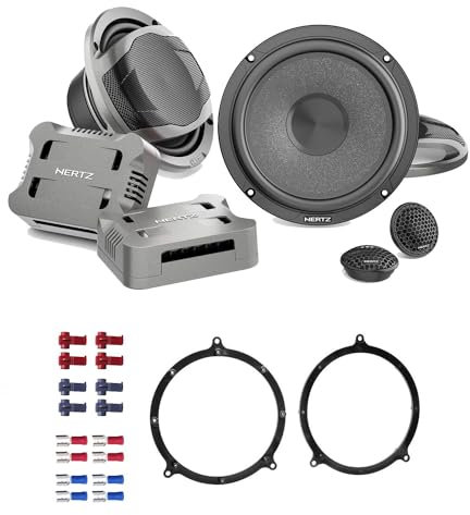 Hertz Auto Lautsprecher 16,5cm CK 165 mit Einbauset passend für Audi A6 (C5/4B) 1997-2004 Türen vorne/hinten 570 Watt 2 Wege Kompo
