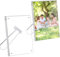 lalago 2PC Magnetischer Bilderrahmen 13 * 18cm,7inch Acryl Fotorahmen zum Vertikalen，Acryl Magnetische Bilderrahmen