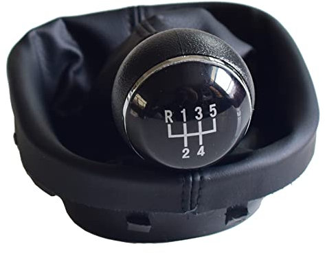 Car Schaltsack Für VW Für Touran Für Caddy MK2 2002-2010 Auto 5/6 Gang Schaltknauf Hebel Shifter Mit Gamasche Boot Schaltknauf Knopf (Größe : 5 Speed-Black)