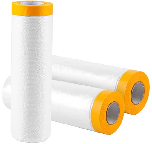 WOPPLXY 3 Rouleaux Bache Protection Peinture de Étanche/Anti-Poussière, 270 cm x 20 m Bache de Protection Peinture pour Meuble de Protection