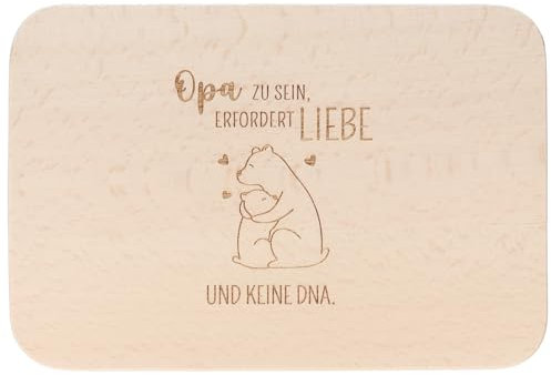 Spruchreif | Frühstücksbrettchen mit Gravur Opa zu sein, erfordert Liebe... | Geschenk für Bonus Opa | Geschenk für Stiefopa zum Vatertag