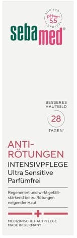 Sebamed Anti-Rötungen parfumfreie regenerierende Intensivpflege, bei Rosacea, mindert Rötungen im Gesicht, als Rosacea Gesichtspflege geeignet, Rosacea Gel für die Pflege von geröteter Haut, 50 ml
