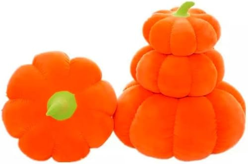 Tikwisdom Orange Simulation Kürbis Plüschtier, Kürbis Puppe Schlafkissen, Urlaub warmes Geschenk (Durchmesser 20cm)