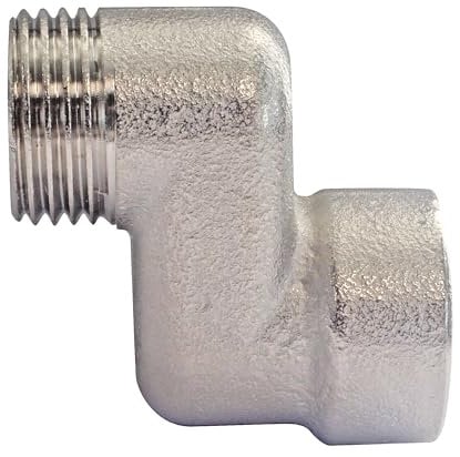 SOMATHERM FOR YOU, 601520707, Raccordo eccentrico 20mm MF1/2 (15x21) in ottone nichelato, facilita il collegamento di un radiatore con l'arrivo dell'acqua.