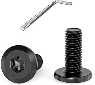 Dayalo Viti nere M5, Torx, viti a testa piatta, 20 viti in acciaio inox M5 x 12 mm, con chiave Torx