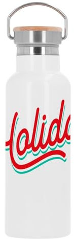 Bouteille Inox Gourde Thermo Isotherme - Holiday Vintage Style 70's Vacances Été Noel - 500 ml (17 oz)