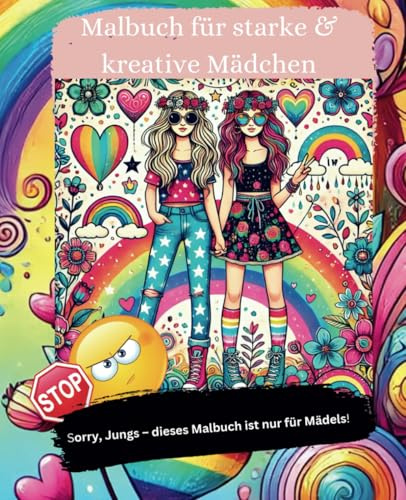Malbuch für starke und kreative Mädchen (Malbücher zur Entspannung)
