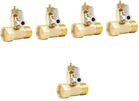 Homoyoyo 5St Kupferkugelhahn für Wasserreiniger Abflusssieb für die Spüle Beckenventil Rohr absperrventil wasserhahn Wasserreinigungsventile Kugelventile für Wasserreiniger Golden