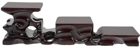 DOITOOL Base Bois Massif Naturel pour Vase et Théière Chinoise Socle Artistique Sculpté Support Polyvalent pour Décoration Intérieure et Présentation Objets Art