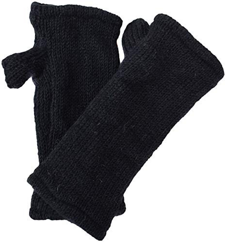 Gheri Women's Warm Woolen Fleece Lined Hand Knitted Striped Mittens Handwarmers N